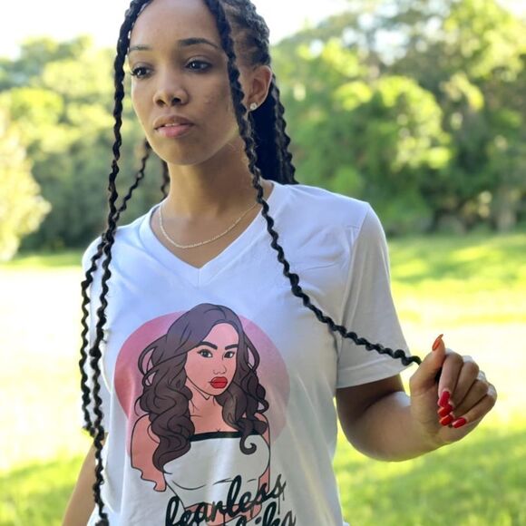 Fearless Chika Signature  White Tees For Women - Picture 2 of 3